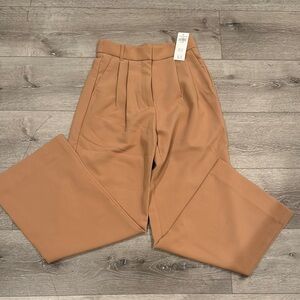 Elegant Tan High-Waisted Trousers
